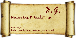 Weisskopf György névjegykártya